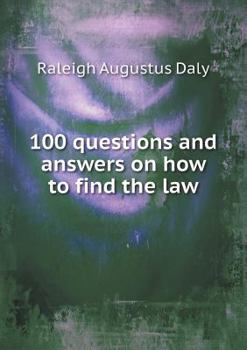 Paperback 100 questions and answers on how to find the law Book