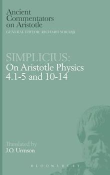 Hardcover Simplicius: On Aristotle Physics 4.1-5 and 10-14 Book