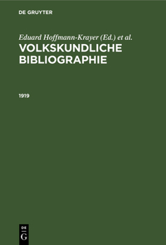 Hardcover 1919 [German] Book