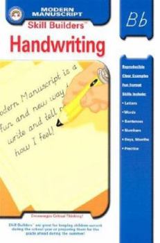Paperback Skill Builders Modern Manuscript Handwriting Book