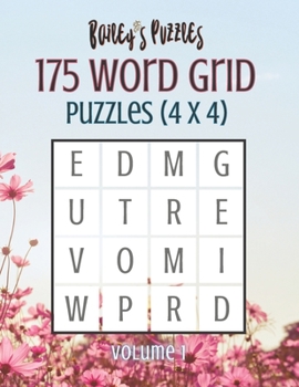 Paperback 175 Word Grid Puzzles: How many words can you make in this 4x4 grid? A fun brain-game for one or a group! Book