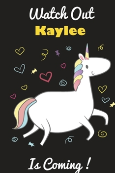 Paperback Kaylee: Cute Unicorn - Personalized Blank Lined Journal Notebook Gift For Girls Book