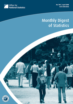 Paperback Monthly Digest of Statistics Vol 751, July 2008 Book