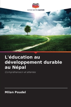 Paperback L'éducation au développement durable au Népal [French] Book