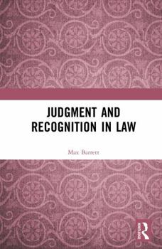 Hardcover Judgment and Recognition in Law Book