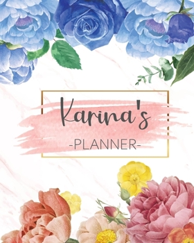 Karina's Planner: Monthly Planner 3 Years January - December 2020-2022 | Monthly View | Calendar Views Floral Cover - Sunday start