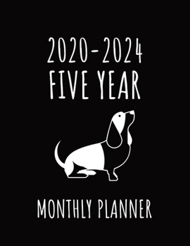 Dog 2020-2024 Five Year Monthly Planner: 60 months Calendar Organizer Planner For Agenda Schedule with Federal Holidays and Inspirational Quotes