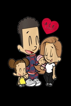 Ace cartoon family merch kids: Blank Lined Notebook Journal for Work, School, Office | 6x9 110 page