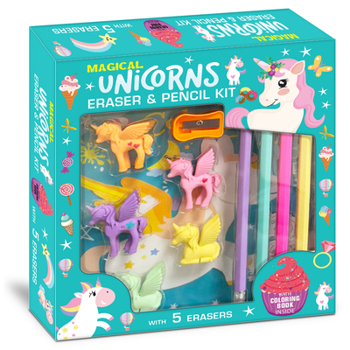 Magical Unicorns Eraser & Pencil Kit (Boxed Set)