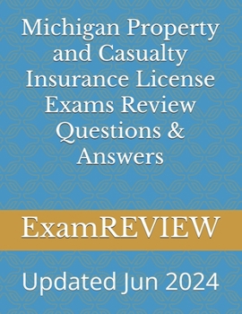 Paperback Michigan Property and Casualty Insurance License Exams Review Questions & Answers Book