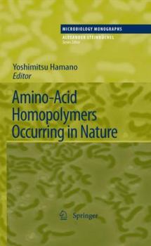 Hardcover Amino-Acid Homopolymers Occurring in Nature Book