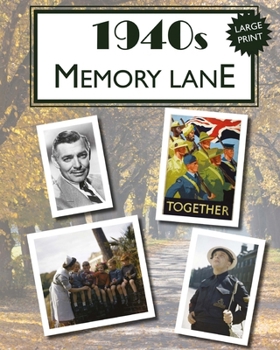 Paperback 1940s Memory Lane: Large print book for dementia patients [Large Print] Book
