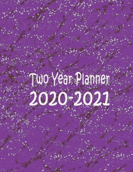 Two Year Planner 2020-2021: Sparkle Swirl Monthly Planner 8.5 x 11