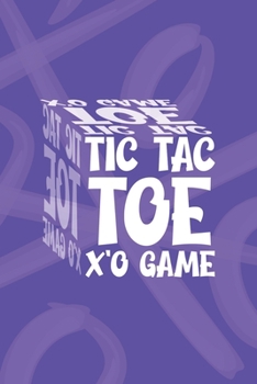 Paperback Tic Tac Toe X'O Game: Purple 6" x 9" X'O Tic-Tac-Toe Game book with 130 Pages Book