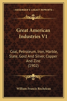 Paperback Great American Industries V1: Coal, Petroleum, Iron, Marble, Slate, Gold And Silver, Copper And Zinc (1902) Book