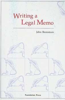 Paperback Writing a Legal Memo Book