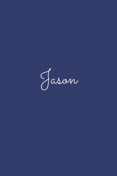 Jason: notebook with the name on the cover, elegant, discreet, official notebook for notes, dot grid notebook,