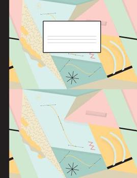 Paperback 80s notebook: A fun and trendy 80's theme composition book: College ruled, soft back: Perfect for school work: Pastel colors design Book