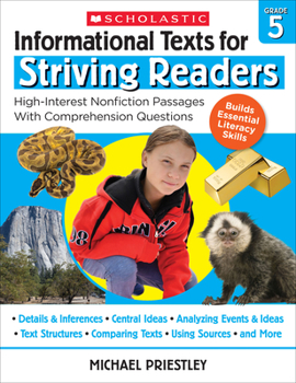 Paperback Informational Texts for Striving Readers: Grade 5: High-Interest Nonfiction Passages with Comprehension Questions Book
