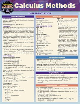 Wall Chart Calculus Methods Book