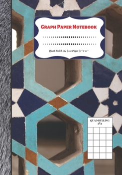 Paperback Graph Paper Notebook: Quad Ruled 4x4 - 110 Pages - 7" x 10" Squared Graphing Paper * Blank Notebook * Grid Paper * Softback ...(Composition Book