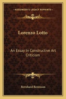 Paperback Lorenzo Lotto: An Essay In Constructive Art Criticism Book