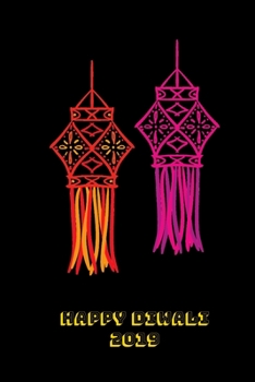 Happy Diwali 2019: Thoughtful Diwali Gift, Lined Blank Notebook, Mandala Back Cover, 6 x 9, 120 White Color Pages, Matte Finish Cover