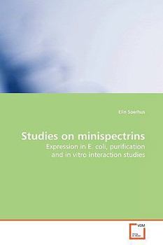 Paperback Studies on minispectrins Book