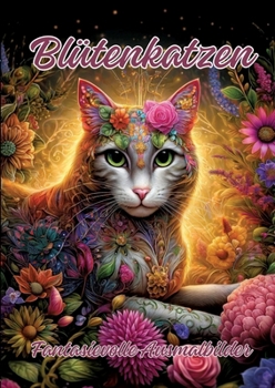 Blütenkatzen: Fantasievolle Ausmalbilder (German Edition)