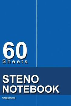 Steno Notebook : 6 X 9 , 60 Sheets, Writing Pad for Notes,Gregg Ruled, (Blue)-[Professional Binding]