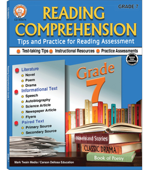 Paperback Reading Comprehension, Grade 7 Book