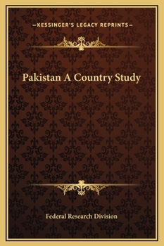 Hardcover Pakistan A Country Study Book