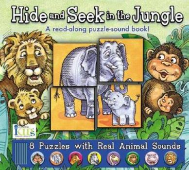 Hardcover Hide and Seek in the Jungle [With 8 Puzzles] Book