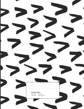 College Ruled Notebook: 1 Subject Composition Notebook (200 Pages) For High School Or College. Awesome Unique Black And White Abstract Pattern. Perfect School Supplies For Back To School. Volume 4