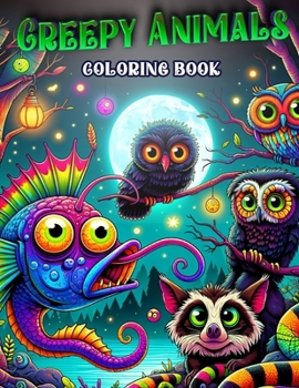 Creepy Animals coloring book: Stress Relieving And Having Fun With Scary Illustrations Of Horror Creatures, Gothic Theme Papers Gifts For Adults Tee