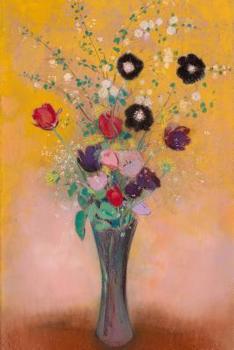 Art Journal: Odilon Redon - Vase of Flowers - Art Cover College Ruled Notebook | 110 Pages