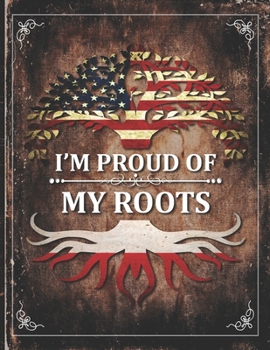 Im Proud of My Roots: Vintage Poland and American Flag Personalized Gift for Coworker Friend  Lightly Lined Pages Daily Journal Diary Notepad