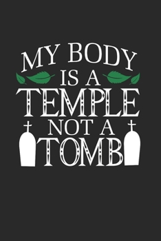 Carnet De Notes: Animaux Cadeau Amant Végétarien Temple Tombe Végétalien 120 Pages, 6X9 (Environ A5), Grille À Point (French Edition)