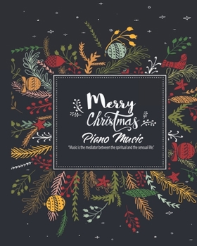 Blank Sheet Piano Music Notebook: 8x 10’’ Music Manuscript Paper, 100 pages of Wide Music Notebook Black cover| Perfect for practicing note writing| Christmas gift