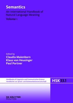 Hardcover Semantics. Volume 1 (Handbücher zur Sprach- und Kommunikationswissenschaft / Handbooks of Linguistics and Communication Science [HSK], 33/1) Book
