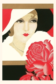 Paperback Vintage Journal Serious Flapper with Rose Book