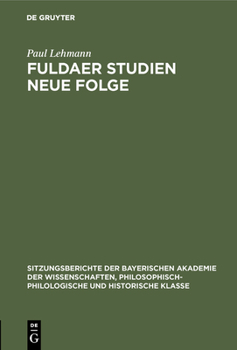 Hardcover Fuldaer Studien Neue Folge [German] Book