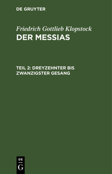 Hardcover Dreyzehnter Bis Zwanzigster Gesang [German] Book