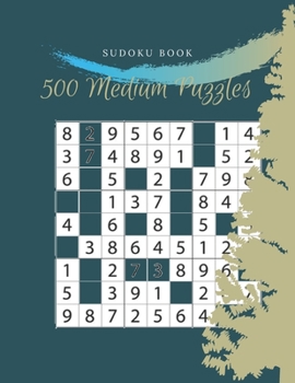 Paperback Sudoku Book 500 Medium Puzzles: Sudoku Puzzle Book With Medium Level of Difficulty Book