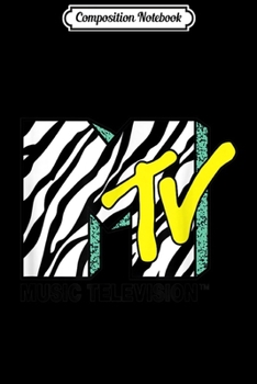 Paperback Composition Notebook: Mtv Logo With Zebra Treatment With Yellow Color Fill Journal/Notebook Blank Lined Ruled 6x9 100 Pages Book