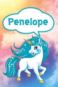 Paperback Penelope: Unicorn Blank Comic Book Notebook Journal Book 120 Pages 6x9 Book