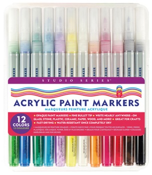 Misc. Studio Series Acrylic Paint Marker Set (12-Piece Set) Book