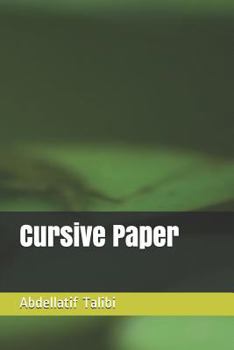 Paperback Cursive Paper Book