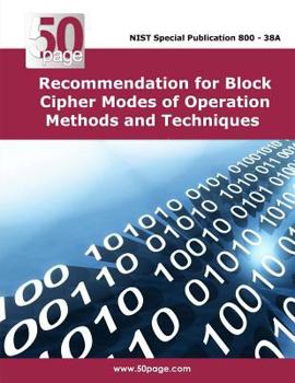 Paperback Recommendation for Block Cipher Modes of Operation Methods and Techniques Book