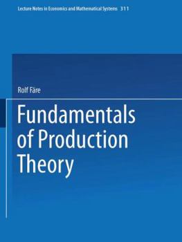 Paperback Fundamentals of Production Theory Book